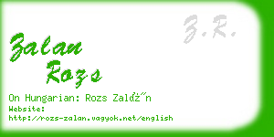 zalan rozs business card